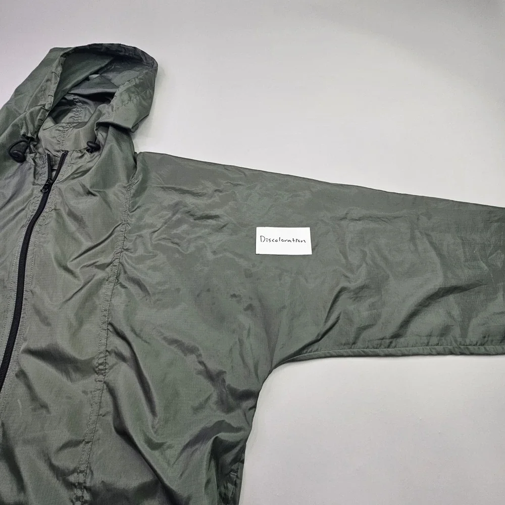 Banana Republic Jacket Men's Medium Green Full Zip Windbreaker Packable (Flaws)